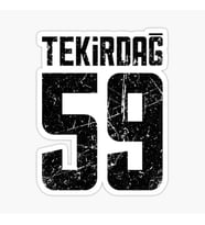59 TEKİRDAĞ Sticker Yapıştırma Oto Etiket 17cm