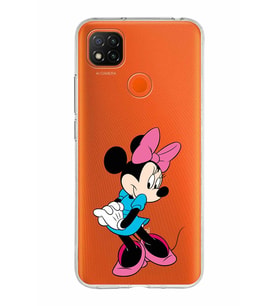 Xiaomi Redmi 9C Uyumlu Kapak Minnie Mouse Tasarımlı Şeffaf Silikon Kılıf