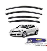 Renault Fluence Kromlu Cam Rüzgarlığı Niken 2009+ sonrası uyumlu (Beyaz)