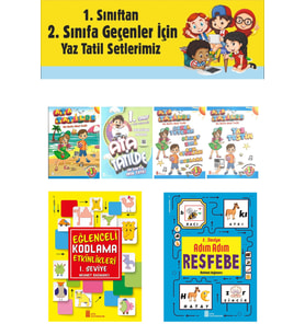 1.Sınıftan 2.Sınıfa Geçenler İçin Ata Tatilde Seti +Kodlama+Resfebe