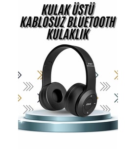 Kulak Üstü Bluetooth Kulaklık Yüksek Ses Kaliteli Ayarlanabilir