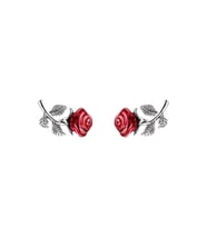 Omark Cotton Roses Küpe (Ateş Kırmızısı)