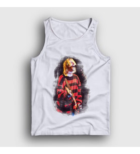 Presmono Unisex Beyaz Watercolor Nirvana Kurt Cobain Atlet 36041tt
