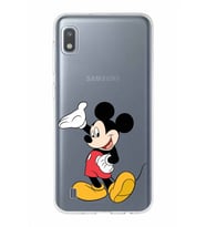 Samsung Galaxy A10  Kapak Mickey Mouse Tasarımlı Şeffaf Silikon Kılıf