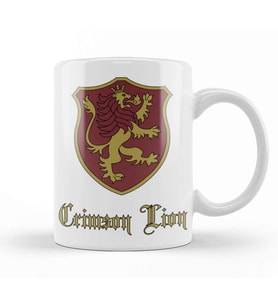 Crimson Lion Badge Black Clover Kupa Bardak Porselen