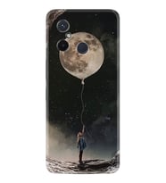 Xiaomi Redmi 12C Kılıf Resimli Desenli Baskılı Silikon Moon Baloon 1368