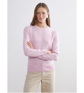 LCW Comfort Pembe Bisiklet Yaka Kadın Triko Kazak
