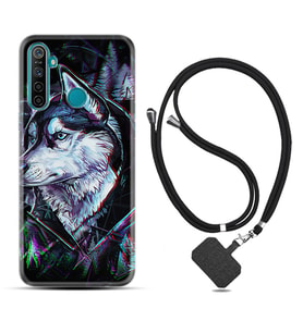 Realme 5i 5 Pro 6i 7 Pro 8 Kılıf Boyun Askılı Silikon Dog Eyes 1761