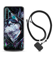 Realme 5i 5 Pro 6i 7 Pro 8 Kılıf Boyun Askılı Silikon Dog Eyes 1761