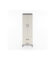 Hyperion Dolap 2 Raflı 2 Çekmeceli Tek Askılı 60x44x195 Antrasit-Aytaşı