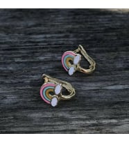 ÇELİKOĞLU KUYUMCULUK 14 AYAR ALTIN  GÖK KUŞAĞI BEBEK ÇOCUK KÜPESİ 1,23 GR (A.Sarı)