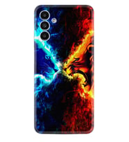 Samsung A23 A31 A32 A50 A51 A52 A53 A70 Kılıf Desenli Silikon Red Blue Leon 1714