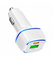 48W Süper Hızlı Araç Şarj Cihazı - PD 30W & QC 18W Çift Girişli USB Adaptör