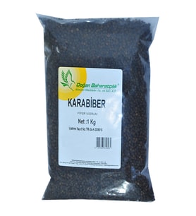 Doğan Karabiber Doğal Tane 1000 Gr Paket (Siyah)