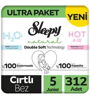 Sleepy 5 Beden Double Soft Natural Bebek Bezi Ultra Paket 78x4 312 Adet