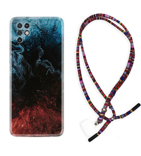 INFINIX Note 11 Pro Note 10 Hot 9 Play Kılıf Boyun Asklı Rasta Silikon Red Blue Black Abstact 1386