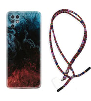 INFINIX Note 11 Pro Note 10 Hot 9 Play Kılıf Boyun Asklı Rasta Silikon Red Blue Black Abstact 1386