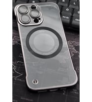 iPhone 13 Pro Uyumlu Siyah Renkli İnce Kenarlı Şeffaf Sert Kapak Kılıf