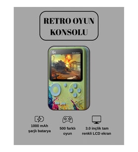 Mey İthalat® G5 Game Box Retro Mini Oyun Konsolu – 500 Dahili Oyun