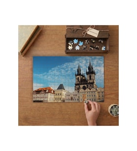 Eski Kent Meydanı - Prag Tasarımı 240 parça Ahşap Puzzle Ahşap Kutuda MP06045