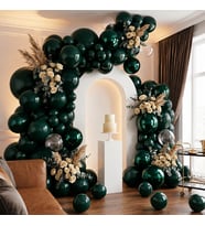 Koyu Yeşil Renk Lateks Metalik Balon (30 cm) - 100 Adet