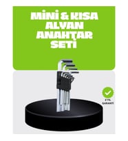 Mey İthalat® 9 Parça Alyan Anahtar Seti Bisiklet Mobilya ve Otomotiv Uyumlu