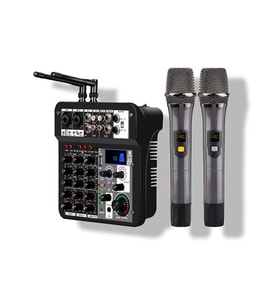 König K-6000 2x200 6 KanalLI 2 UHF Mikrofonlu Şarjlı Power Mikser