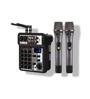 König K-6000 2x200 6 KanalLI 2 UHF Mikrofonlu Şarjlı Power Mikser