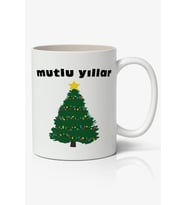 Kişiye Özel Yılbaşı Yeni Yıl Christmas Temalı Beyaz Kupa Bardak Sevgiliye Arkadaşa Hediye v27
