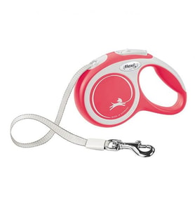 Flexi New Comfort Otomatik Kırmızı Şerit Köpek Gezdirme Tasması Medium 5 Metre