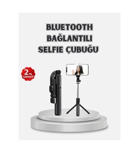 Taşınabilir 360° Dönebilen Bluetooth Selfie Çubuğu