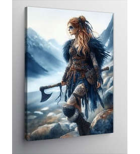 Kanvas Tablo Viking Kadın