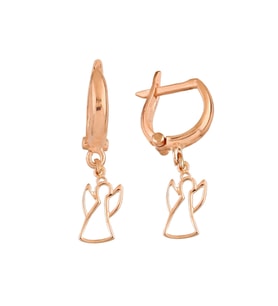 925 Ayar Gümüş Rose Melek Küpe - K015601