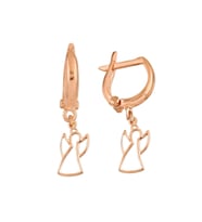 925 Ayar Gümüş Rose Melek Küpe - K015601