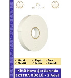 #Bant Güçlü Yapışkanlı 18mm 2m Duvar Tablo Montaj Bandı Ofis Ev Mobilya Çift Taraflı Köpük Bant - 2
