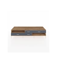 Kronos TV Ünitesi Tek Raflı 4 Çekmeceli  220x59x51 Çam-Çam/Antrasit