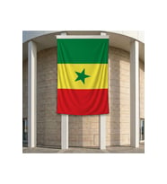Senegal Bayrağı 140gr Premium Raşel Kumaş 200x300 cm