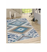 Rovigo Home Dijital Baskı Yıkanabilir Kaymaz Taban Salon Halısı RVG1461 50x80 cm (Mavi)