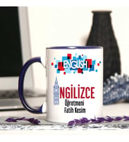 İngilizce  Öğretmenine Özel Öğretmenler Günü Hediyesi Kişiye Özel Kupa Bardak