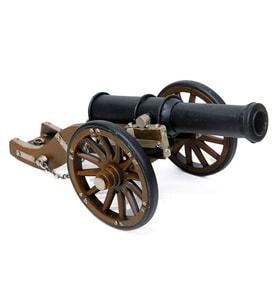 Nostaljik Savaş  Dekoratif Metal Top Arabası C1316
