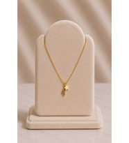 Minimal Renkli Taşlı Kayan Yıldız Gold Kolye