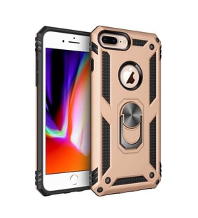 Uyumlu Model Apple iPhone 8 Plus Kılıf Yüzüklü Zırh Tank Vega (Gold)