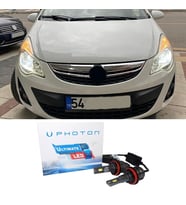Opel Corsa D Led Xenon Kısa Far Ampulü H7 Ultimate 9500 Lumens Yeni Seri Beyaz 2006-2014