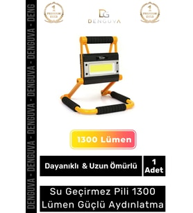 Premium Seri Beyaz Işık Sert Plastik TPR Su Geçirmez Pilli 1300 Lümen Güçlü Aydınlatma