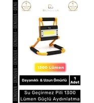 Premium Seri Beyaz Işık Sert Plastik TPR Su Geçirmez Pilli 1300 Lümen Güçlü Aydınlatma