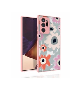 Samsung Galaxy Note 20 Ultra Uyumlu Kılıf Desenli Kamera Korumalı Parlak Zore Nora Kapak (Model 5)