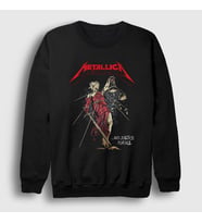 Presmono Unisex Siyah Lady Justice V2 Metallica Sweatshirt 435721tt