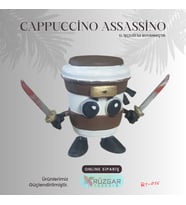 CAPPUCCİNO ASSASSİNO Tung Tung Sahur Figürü 8 cm Figür (Kahverengi)