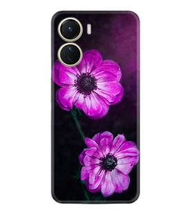 Vivo Y16 Kılıf Resimli Desenli Silikon Platinium Series Çiçekler 1869