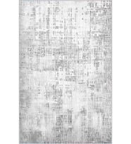 Eliana Home Baskılı, Yıkanabilir Kaymaz Taban Salon Halısı LNA1636-HT1348 100x150 cm (Gri)